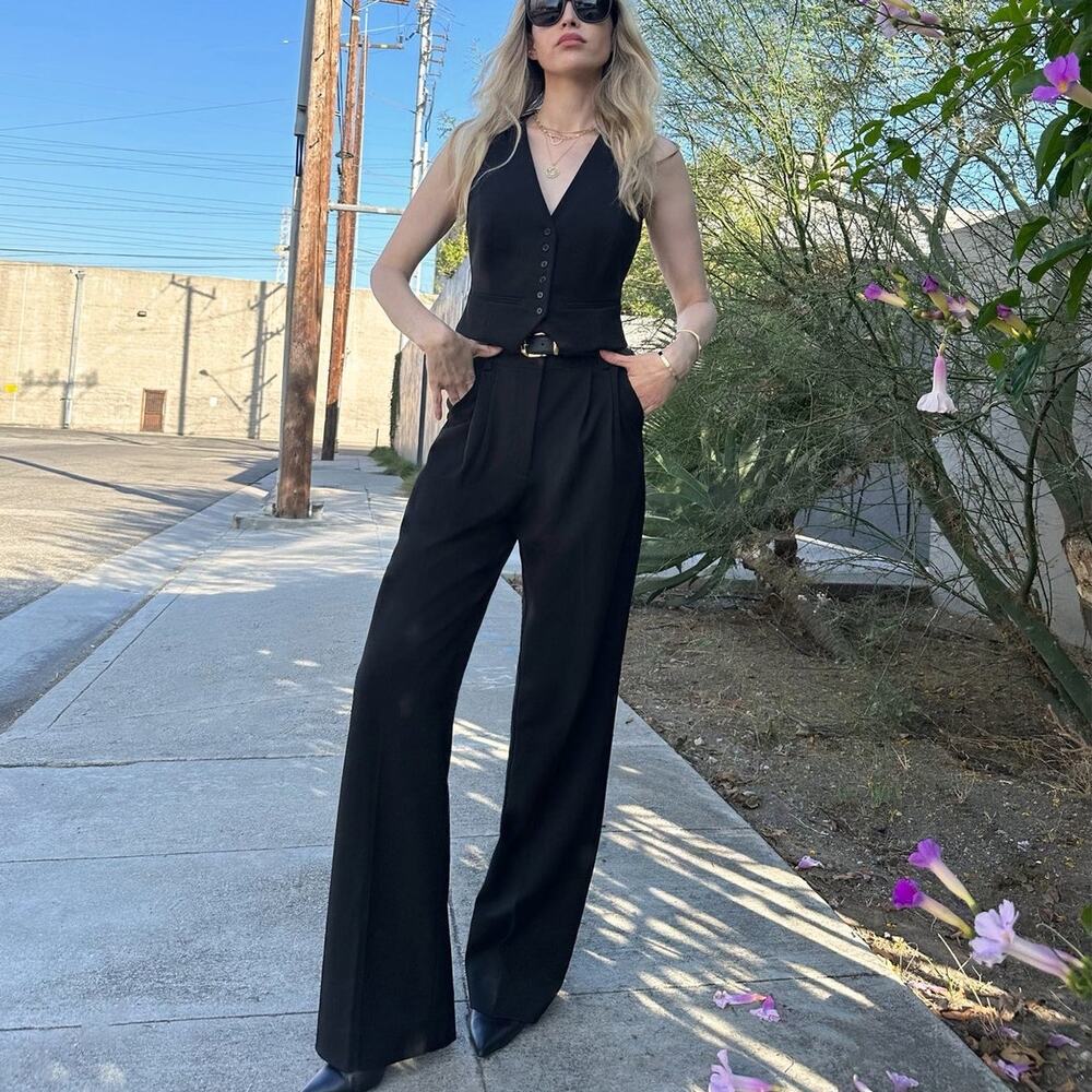 Favorite Daughter The Favorite Pant Classic Minimalist Trousers in Black